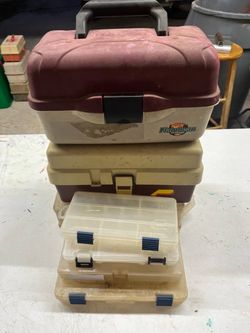 Assorted tackle boxes