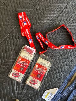 2x 2010 MLB All-Star Workout Day Home Run Derby Tickets + State Farm Lanyards