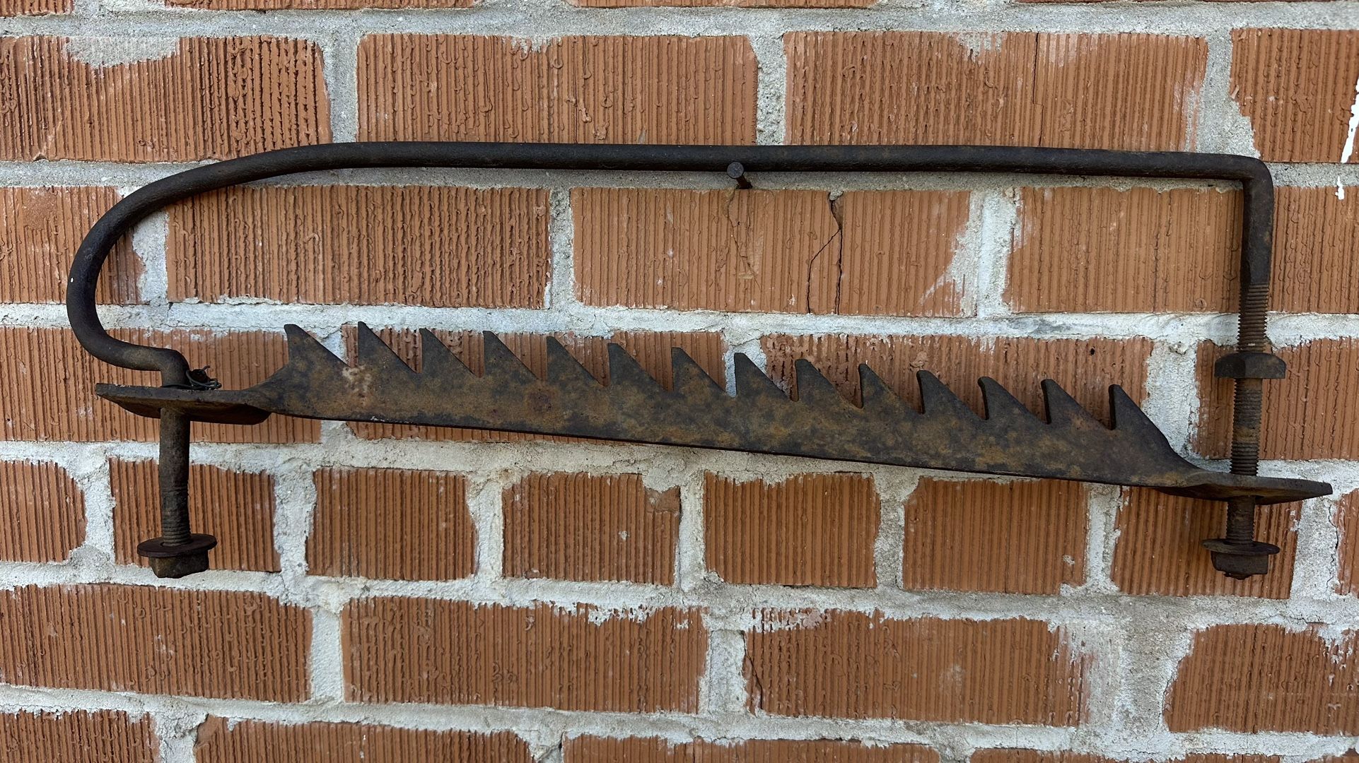 Antique 1800s Hay Press Ratchet Bar – Old West Farm Tool – Rustic Iron Decor