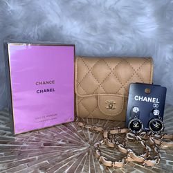 Perfume Purse and Earrings Gift Set 