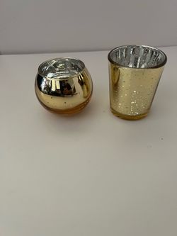 Gold Votive Candle Holders 12Pcs Assorted