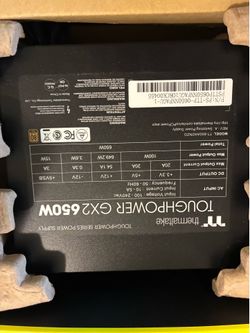 Thermaltake Toughpower GX2 650W 80+ Gold Power Supply ATX PSU