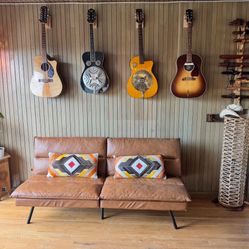 Faux Leather Couch/futon