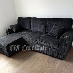 New Black Sofa Bed 