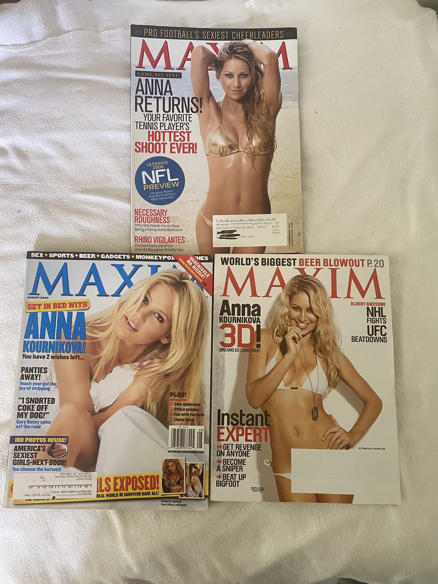Lot Of Maxim Magazine Anna Kournikova