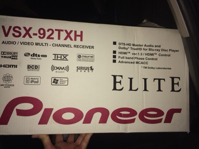 pioneer elite vsx 92txh AV receiver 7.1 channel