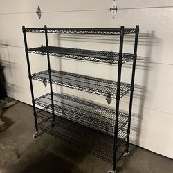 Industrial coated black shelf