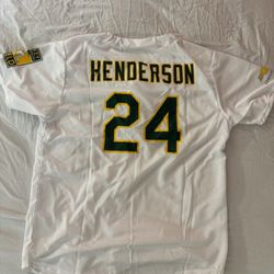 🔥 Rickey Henderson Oakland A’s Jersey #24 – XL 🔥