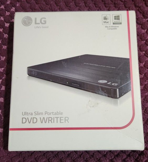 LG GP60NB50 UltraSlim Portable External 8x DVD Writer USB Black Mac PC Comptble