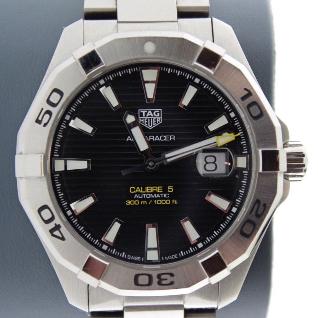 TAG Heuer Aquaracer Calibre 5 Automatic 43mm Men's Black Dial Watch WAY2010