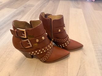 Michael Kors Dover Astor Stud Leather Ankle Boot