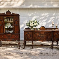 Matching buffet and cabinet
