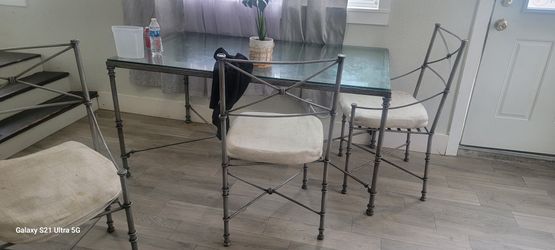 Glass Table W/ 4 Chairs