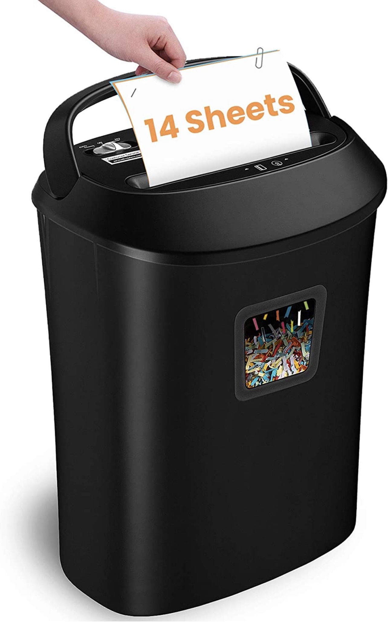 Paper Shredder,VidaTeco 14-Sheet Cross-Cut Shredder with US Patented Cutter,Also Shreds Card/CD,Heavy Duty Paper Shredder for Home Office,Durable&Fast