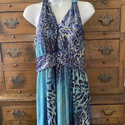 Woman’s Halter Style Maxi Dress Size XL By Shoreline 