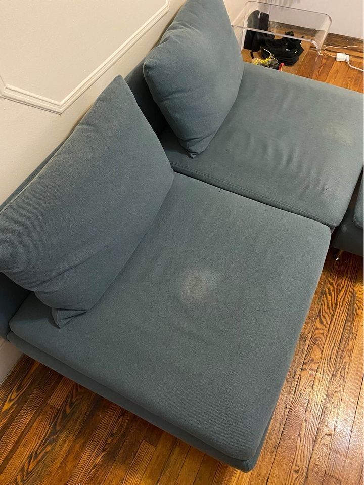 Ikea Soderhamn Turquoise (Full Set + Ottoman) for Sale in Harrison, NJ
