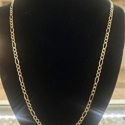 10k Real Gold Figaro Chain 4 mm 24 inch