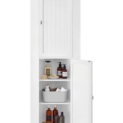 Tall White Corner Cabinet