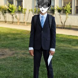 Boys Slim Fit Suit – REACTION Kenneth Cole – Size 14 – Navy(Like New)