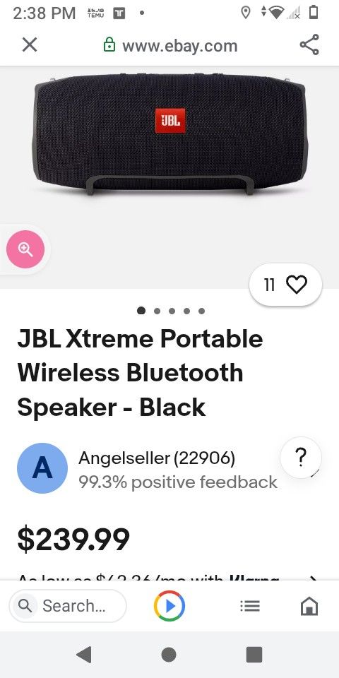 JBL BLOOTGOTH SPEAKER XTREAM