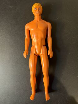 Vintage Ken Doll 1968 Body 1983 Head Mattel Barbie Blue Eyes Blonde - Malaysia