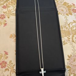 Vintage Stainless Steel Unisex Cross Pendant Chain 