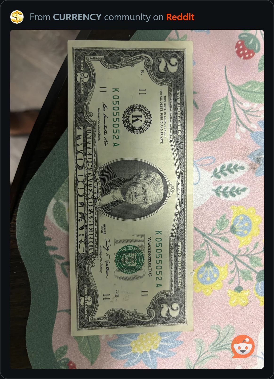 two dollar bill