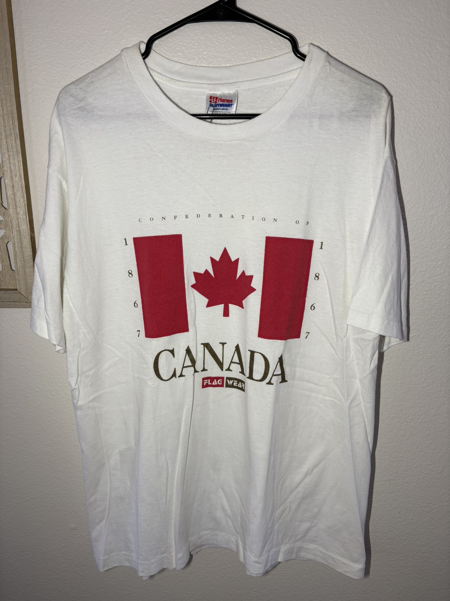 Vintage Canada flag single stitch shirt Sz Large