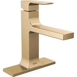 Delta Velum Single Hole Bathroom Faucet with Drain Assembly, Single Handle Bathroom Sink Faucet,