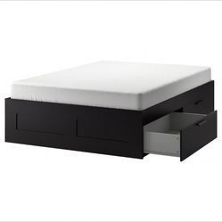 IKEA Brimnes Queen Bed Frame With Storage