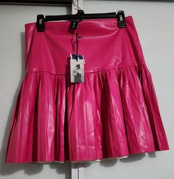 Sincerely Jules Sz L Hot Pink Pleated Skirt BNWT