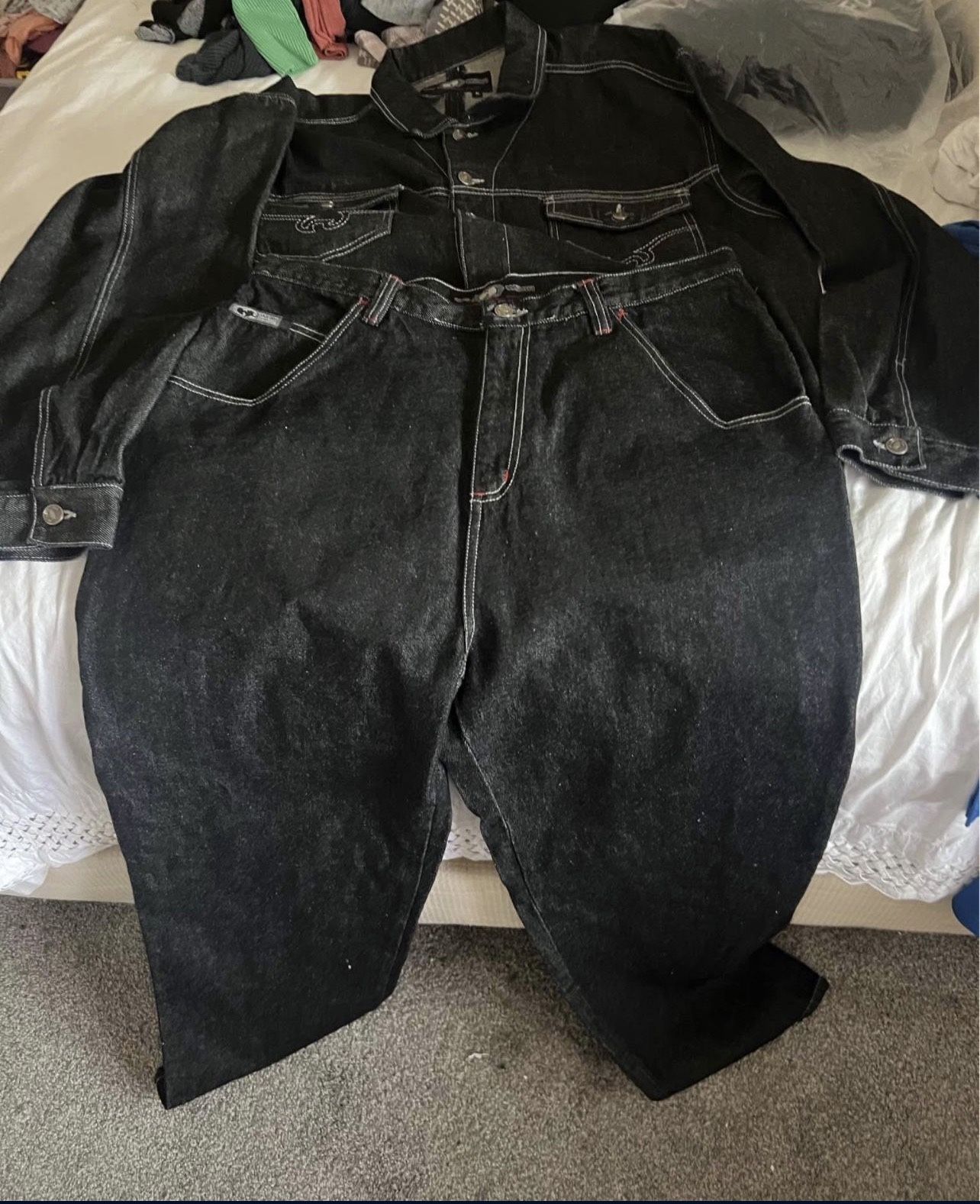 Wu Tang Wu Wear Black Denim Jean Outfit (New)