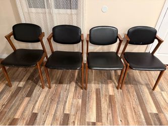 Four mid century dining chairs
