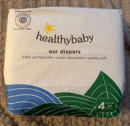 New Healthybaby Our Diapers | The First EWG Verified & Microbiome-Friendly Diaper | Size 4 (22-32 lbs) 25 Count