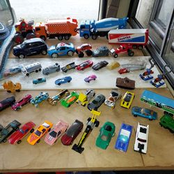 Hot Wheels and Matchbox die-cast and plastic cars