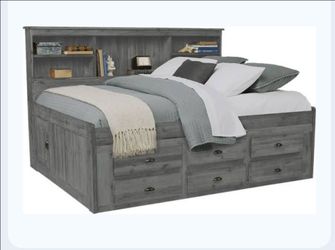 🛏️ Gray Full-Size Daybed with Storage — Used