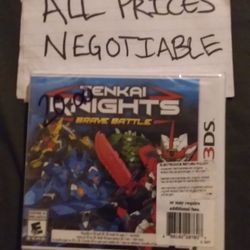 Sealed Nintendo 3ds Game.  Tenkai Knights Brave Battle