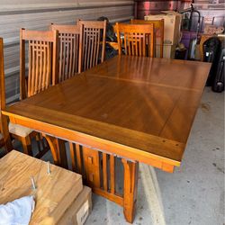 Solid Wood Dining Table and Chair Set