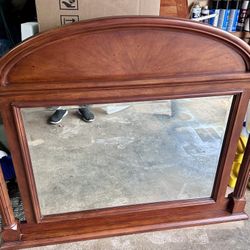 Vintage Wooden Framed Mirror