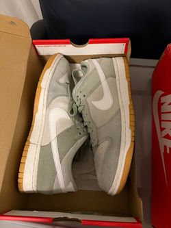 Nike Dunk Low Sage Green Suede Sneakers