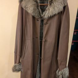 Women's Genuine Sheepskin Jacket Coat Size M