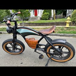 Custom Paint Crocodile Embossed Electric Bike