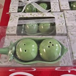 Two Peas In A Pod Salt & Pepper Shakers