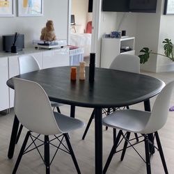 Article 47” Black Wood Dining Table