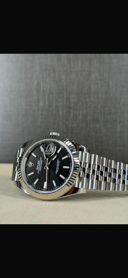 126334 Datejust 41 Black Stick Preowned 2024 Mint condition