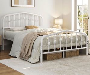 Bed frame full-size white