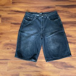 enyce jorts washed black size 38