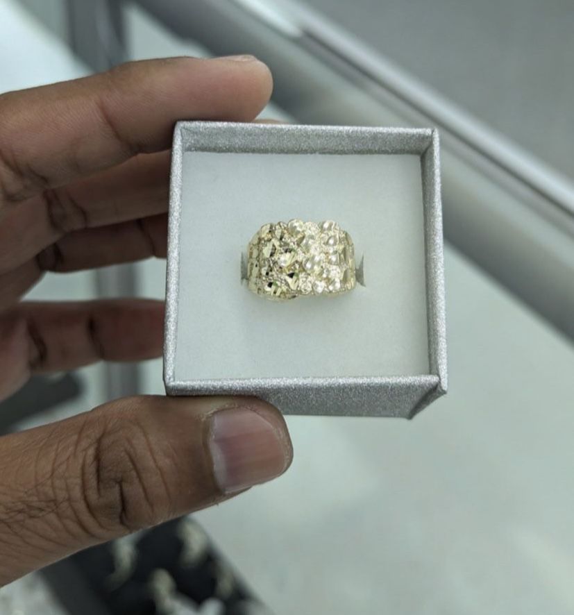 Real Gold Nugget Ring 10KT