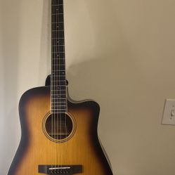 Donner DAG-1CS Acoustic Guitar Full Size Cutaway Mahogany + Bag Strap | 