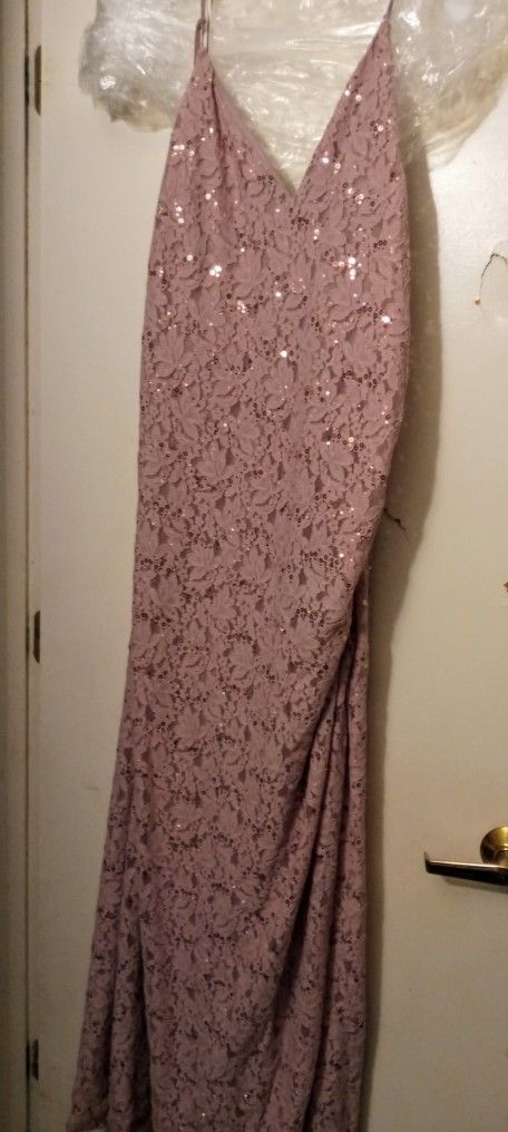 Lacy Sequin Dress With Slip